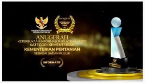 Kementan Raih Penghargaan Tertinggi Keterbukaan Informasi Publik 2021