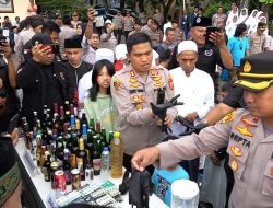 POLRES SUKABUMI MUSNAHKAN BARANG BUKTI HASIL OPERASI PEKAT LODAYA 2023