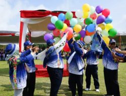 Pembukaan Porseni Guru ke-15 Kabupaten Sukabumi: “Guna Tercapainya SDM Unggul Menuju Sukabumi Maju”.