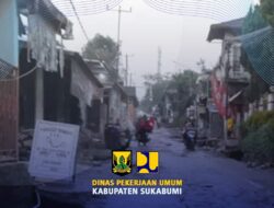 Dinas PU Kabupaten Sukabumi Perbaiki Kerusakan Jalan Koramil Cicurug