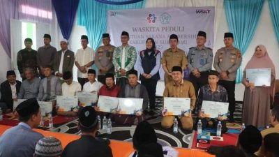 Sekda apresiasi program bantuan sarana air bersih PT. Waskita Karya Persero Tbk.