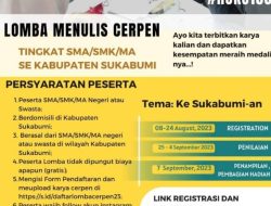 Diarsip Kabupaten Sukabumi Gelar Lomba Literasi Tulis Cerpen Hingga Mewarnai, Peringati Hari Jadi Kabupaten Sukabumi ke-153