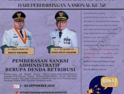 HJKS ke-153 dan Harhubnas ke-52, Pemkab Sukabumi Bebaskan Sanksi Administratif Denda Retribusi