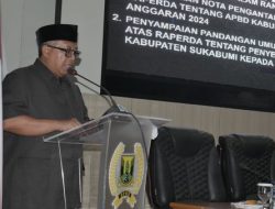 Bupati Sukabumi Sampaikan Nota Pengantar Raperda APBD 2024