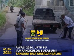 UPTD PU Jampangkulon Tangani Plat Beton dan Sodetan Bahu Jalan