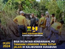 UPTD PU wilayah Jampangkulon Tangani Longsor di Ruas Jampangkulon-Ciguyang