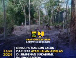 Dinas PU Kab Sukabumi Bangun Jalan Darurat Alternatif Jalan Ciseupan Simpenan