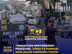 Dinas PU Kabupaten Sukabumi Perbaiki Ruas Caringin-Cidahu