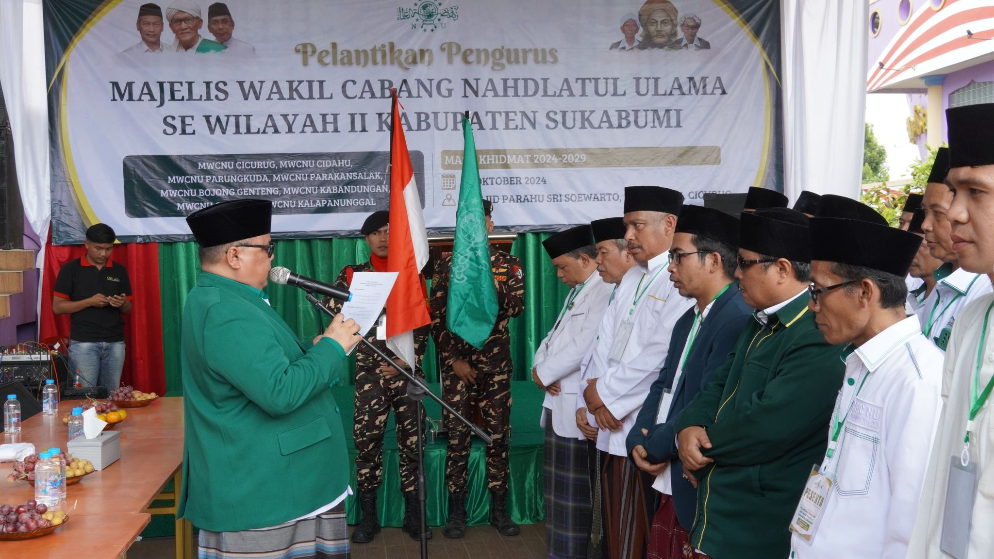 Pelantikan PCNU Kabupaten Sukabumi, Bupati Marwan Minta Menjadi Pelopor Kemajuan Daerah