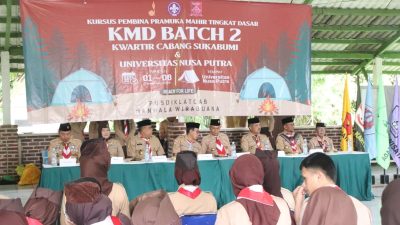 Buka KMD Universitas Nusaputra, Sekda: “Peningkatan kapasitas sumber daya gerakan pramuka”