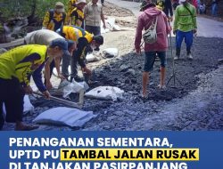 UPTD PU Kabupaten Sukabumi Tangani Sementara Kerusakan Tanjakan Pasirpanjang
