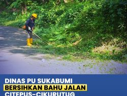 Dinas PU Bersihkan Ruas Citepus-Cikurutug Palabuhanratu