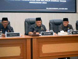 Bupati sampaikan jawaban terhadap pandangan umum Fraksi atas RAPERDA pelaksanaan APBD 2024
