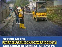 Dinas PU Kab Sukabumi Lakukan Pemeliharaan Rutin Ruas Parungkuda-Langbauw