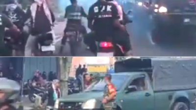 Dua Insiden Libatkan Oknum Ormas GPK, Tendang Mobil TNI dan Geber Motor Didepan Konvoi TNI di Jawa Tengah