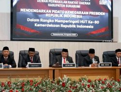 Pemkab Sukabumi bersama DPRD Mendengarkan Pidato Kenegaraan Presiden Republik Indonesia