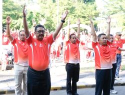 Ikut Senam Bersama KORMI, Bupati “Olahraga Rekreasi menyehatkan dan mempererat kebersamaan”