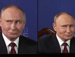 Ekspresi Lucu dan Kaget Putin Saat Dihujani Teriakan Pertanyaan Jurnalis AS di Alaska, Jadi Meme Populer di Medsos