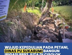 Dinas PU Kabupaten Sukabumi Bangun Irigasi di Cihujung Cisolok