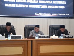Bupati Sukabumi Sampaikan Nota Pengantar Raperda APBD Tahun 2026