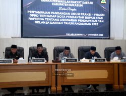 Paripurna DPRD Kab Sukabumi Agenda Penyampaian Pandangan umum Fraksi