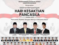 DPRD Kab Sukabumi mengucapkan Selamat Memperingati Hari Kesaktian Pancasila