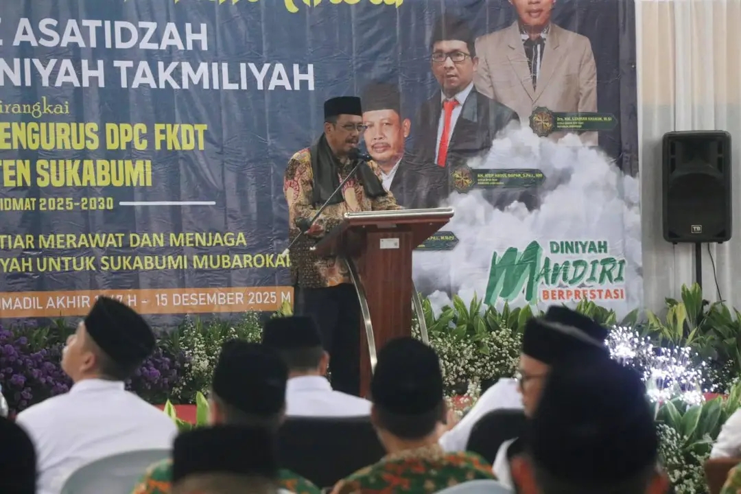 Pelantikan FKDT, Bupati Minta Tingkatkan Prestasi Dan Terus Bersinergi Dengan Pemkab Sukabumi