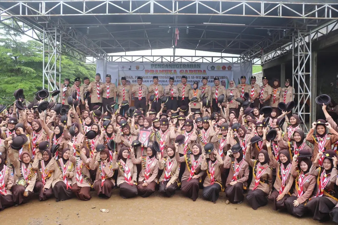 1.051 Anggota Pramuka Dianugerahi Tanda Pramuka Garuda Oleh Ketua Kwarcab Sukabumi