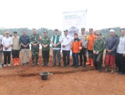 Peletakan Batu Pertama Huntara Di Lengkong, Wabup Apresiasi Peran Semua Pihak