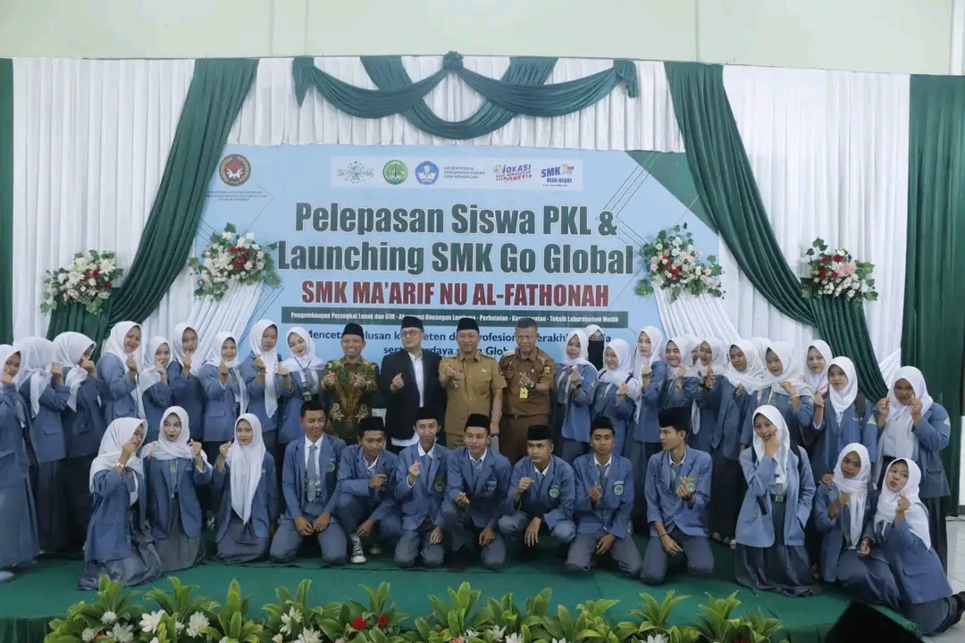 Lepas Prakerin Dan Launching SMK GO GLOBAL, Wabup Apresiasi SMK Ma’arif NU Al Fathonah
