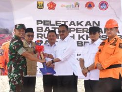 Letakkan Batu Pertama Kampung Mubarakah, Bupati Realisasikan Pembangunan Hunian Pasca Bencana