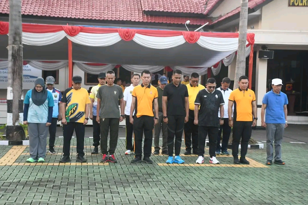 Hari Keselamatan Dan Kesehatan Kerja, Polres Sukabumi Dan FORKOPIMDA Gelar Olahraga Bersama