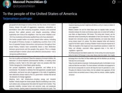 Presiden Iran Sampaikan Surat Terbuka Kepada Rakyat AS, Sebelum Trump Sampaikan Pidato