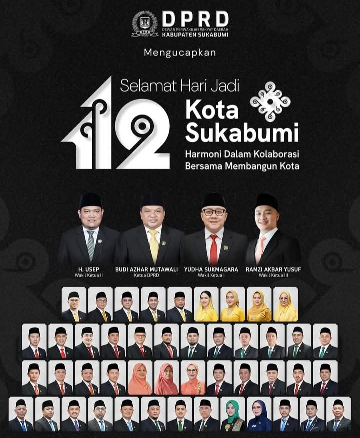 DPRD Kab Sukabumi menyampaikan  selamat Hari Ulang Tahun  ke-112 Kota Sukabumi