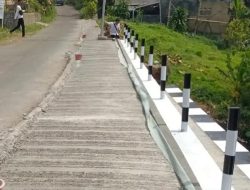Dinas PU Kab Sukabumi Bangun TPT di Ruas jalan Cipamatutan-Sukatani