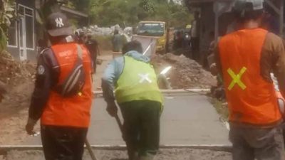 Dinas PU Kab Sukabumi Tuntaskan Peningkatan ruas Jalan Cikangkung–Cijoho di Desa Cikangkung