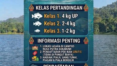 Dorong Potensi Perikanan,  Diskan Kab Sukabumi Gelar Mini Show Tilapia Terbesar