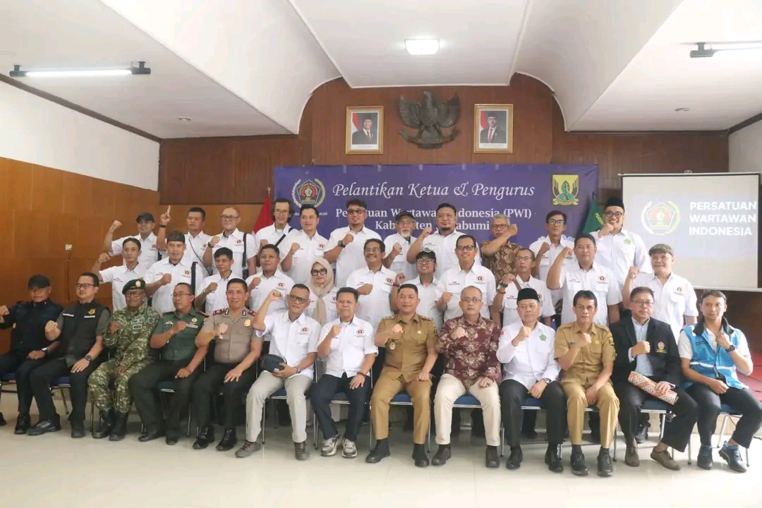 Pelantikan Pengurus PWI Kab Sukabumi, Wabup “Kawal Program Pembangynan Dan Sampaikam Informasi Edukatif”